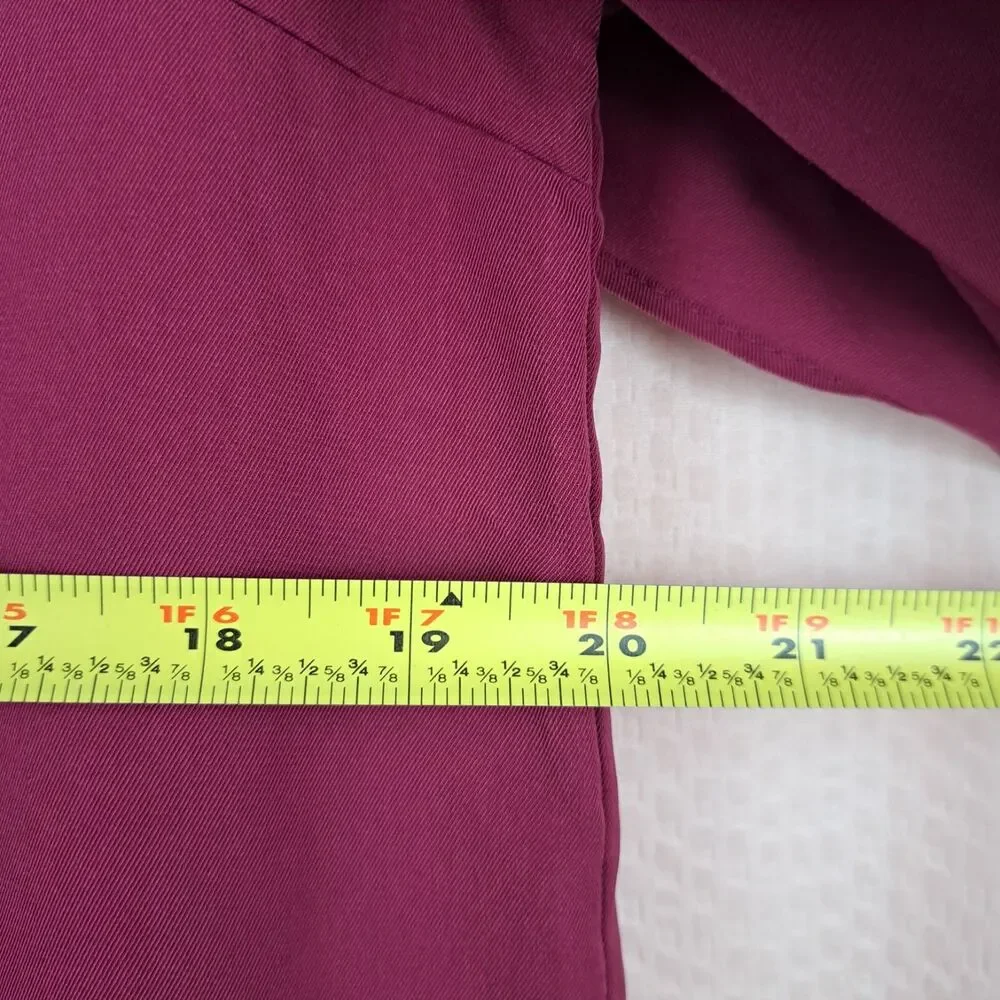 Umgee Long Sleeve Solid Pink Blouse Ruffle Size M Cotton Blend